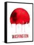 Washington Skyline Red-null-Framed Stretched Canvas