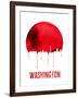 Washington Skyline Red-null-Framed Art Print