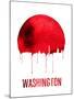 Washington Skyline Red-null-Mounted Art Print