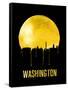 Washington Skyline Yellow-null-Framed Stretched Canvas
