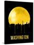 Washington Skyline Yellow-null-Stretched Canvas