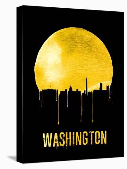 Washington Skyline Yellow-null-Stretched Canvas