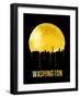 Washington Skyline Yellow-null-Framed Art Print