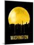 Washington Skyline Yellow-null-Mounted Art Print