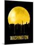 Washington Skyline Yellow-null-Mounted Art Print