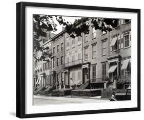 Washington Square North, Nos. 121-125, Manhattan-Berenice Abbott-Framed Giclee Print