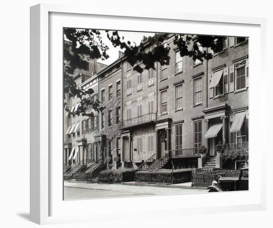 Washington Square North, Nos. 121-125, Manhattan-Berenice Abbott-Framed Giclee Print