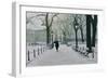 Washington Square Park in the Snow, 2014-Max Ferguson-Framed Giclee Print