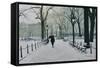 Washington Square Park in the Snow, 2014-Max Ferguson-Framed Stretched Canvas