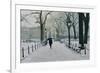 Washington Square Park in the Snow, 2014-Max Ferguson-Framed Giclee Print