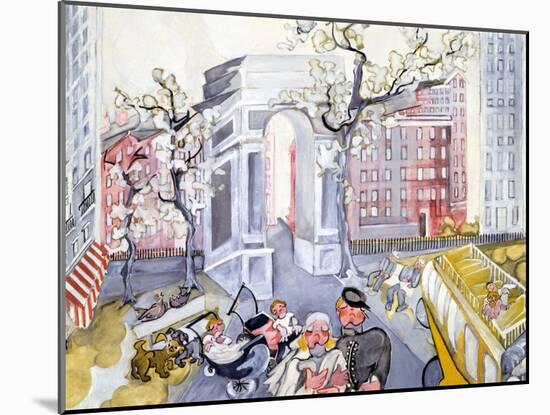 Washington Square-Zelda Fitzgerald-Mounted Art Print