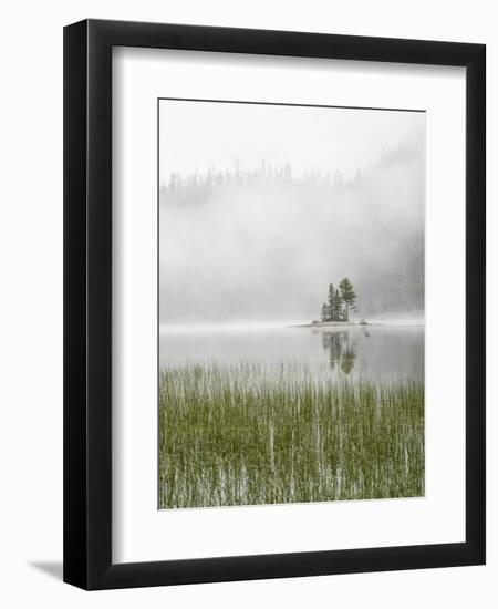 Washington State, Alpine Lakes Wilderness. Snow Lake, Island and fog-Jamie & Judy Wild-Framed Photographic Print