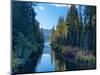 Washington State. Cooper Lake in Central Washington. Cascade Mountains reflecting in calm waters.-Terry Eggers-Mounted Photographic Print