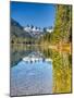 Washington State. Cooper Lake in Central Washington, Cascade Mountains reflecting in calm waters.-Terry Eggers-Mounted Photographic Print