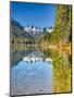 Washington State. Cooper Lake in Central Washington, Cascade Mountains reflecting in calm waters.-Terry Eggers-Mounted Photographic Print