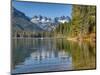 Washington State. Cooper Lake in Central Washington, Cascade Mountains reflecting in calm waters.-Terry Eggers-Mounted Photographic Print