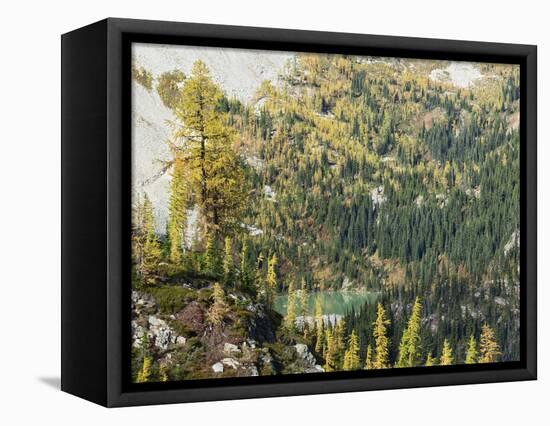 Washington State, North Cascades, Lewis Lake, view from Heather Pass-Jamie & Judy Wild-Framed Stretched Canvas
