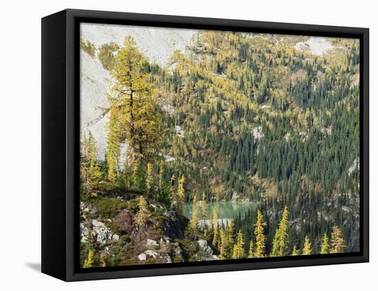Washington State, North Cascades, Lewis Lake, view from Heather Pass-Jamie & Judy Wild-Framed Stretched Canvas