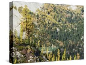 Washington State, North Cascades, Lewis Lake, view from Heather Pass-Jamie & Judy Wild-Stretched Canvas