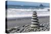 Washington State, Olympic National Park. Stacked Beach Rocks-Jaynes Gallery-Stretched Canvas