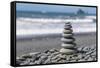 Washington State, Olympic National Park. Stacked Beach Rocks-Jaynes Gallery-Framed Stretched Canvas