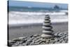 Washington State, Olympic National Park. Stacked Beach Rocks-Jaynes Gallery-Stretched Canvas