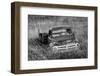 Washington State, Palouse. B&W of Vintage Studebaker Pickup Truck in Field-Jaynes Gallery-Framed Photographic Print