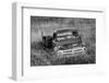 Washington State, Palouse. B&W of Vintage Studebaker Pickup Truck in Field-Jaynes Gallery-Framed Photographic Print