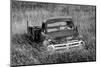 Washington State, Palouse. B&W of Vintage Studebaker Pickup Truck in Field-Jaynes Gallery-Mounted Photographic Print