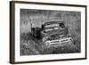Washington State, Palouse. B&W of Vintage Studebaker Pickup Truck in Field-Jaynes Gallery-Framed Photographic Print