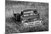 Washington State, Palouse. B&W of Vintage Studebaker Pickup Truck in Field-Jaynes Gallery-Mounted Photographic Print