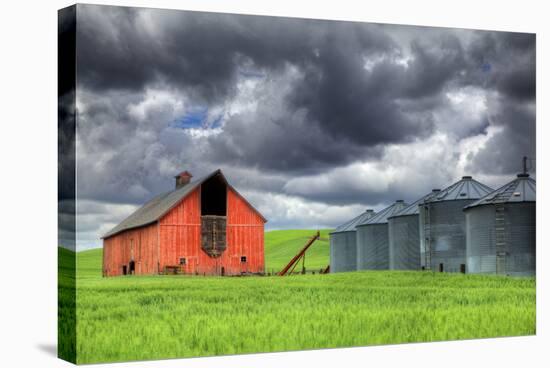 Washington State, Palouse. Barn and Silos-Jaynes Gallery-Stretched Canvas