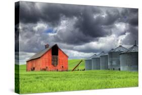 Washington State, Palouse. Barn and Silos-Jaynes Gallery-Stretched Canvas