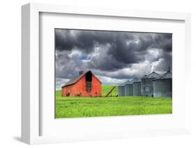 Washington State, Palouse. Barn and Silos-Jaynes Gallery-Framed Photographic Print