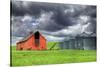 Washington State, Palouse. Barn and Silos-Jaynes Gallery-Stretched Canvas