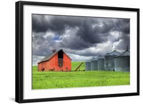 Washington State, Palouse. Barn and Silos-Jaynes Gallery-Framed Photographic Print