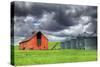 Washington State, Palouse. Barn and Silos-Jaynes Gallery-Stretched Canvas