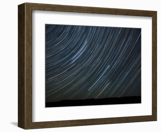 Washington State. Palouse Falls State Park, Star trails and Perseid Meteor Showers-Jamie & Judy Wild-Framed Photographic Print