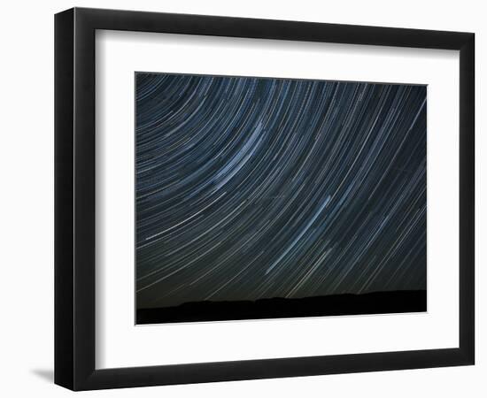 Washington State. Palouse Falls State Park, Star trails and Perseid Meteor Showers-Jamie & Judy Wild-Framed Photographic Print