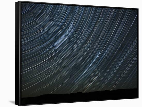 Washington State. Palouse Falls State Park, Star trails and Perseid Meteor Showers-Jamie & Judy Wild-Framed Stretched Canvas