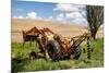 Washington State, Palouse, Whitman County. Pioneer Stock Farm, Tractor Used for Fence Building-Alison Jones-Mounted Photographic Print