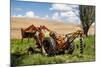 Washington State, Palouse, Whitman County. Pioneer Stock Farm, Tractor Used for Fence Building-Alison Jones-Mounted Photographic Print