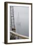 Washington State, Port Townsend. Sailboat in the Fog Off Port Townsend-Kevin Oke-Framed Photographic Print