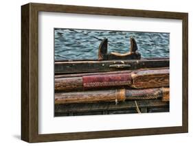 Washington State, Port Townsend. Stowed Oars and Oar Port on Longboat-Jaynes Gallery-Framed Photographic Print