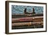 Washington State, Port Townsend. Stowed Oars and Oar Port on Longboat-Jaynes Gallery-Framed Photographic Print