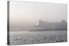 Washington State, Puget Sound. Ferry Emerges from Dense Fog-Trish Drury-Stretched Canvas