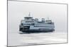 Washington State, Puget Sound. Ferry with Dense Fog Bank Limiting Visibility-Trish Drury-Mounted Photographic Print