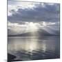 Washington State, Seabeck. Composite of God Rays over Hood Canal-Don Paulson-Mounted Photographic Print