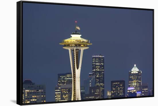 Washington State, Seattle. Space Needle-Jamie & Judy Wild-Framed Stretched Canvas