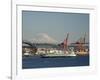 Washington State, Seattle, Washington State Ferry and Mount Rainier-Jamie & Judy Wild-Framed Photographic Print